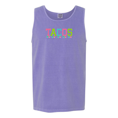 Embroidered Tasseled 'Tacos' Tank Top