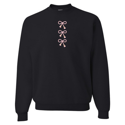 Embroidered Tasseled 'Bows' Sweatshirt
