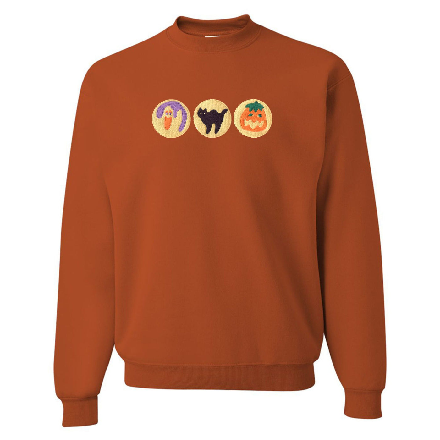 'Halloween Cookies' Embroidered Crewneck Sweatshirt