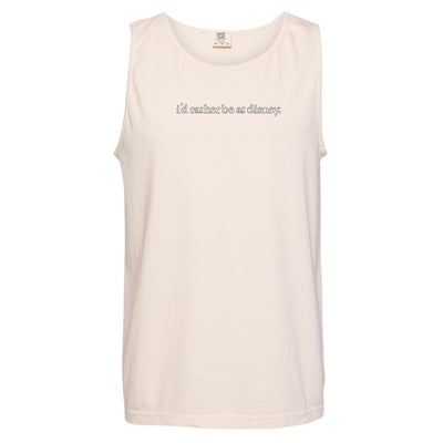 Embroidered 'I'd Rather Be At Disney' Tank Top