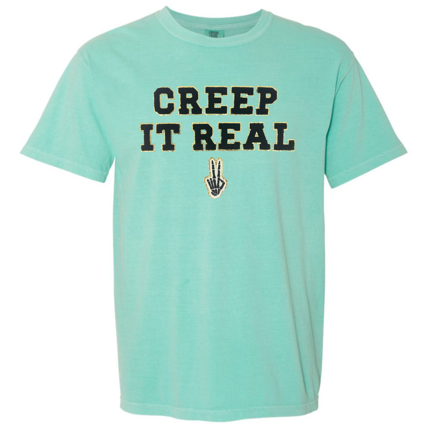 'Creep It Real' Letter Patch T-Shirt