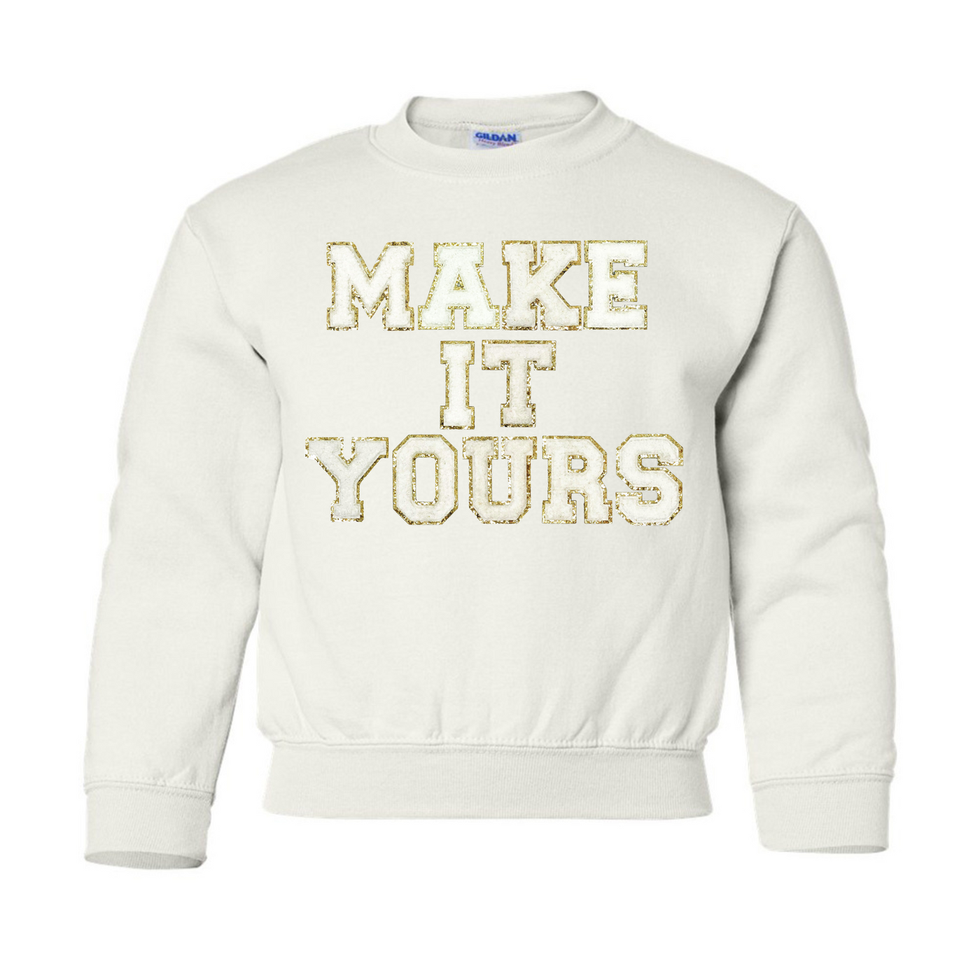 Make It Yours™ Kids Letter Patch Crewneck Sweatshirt