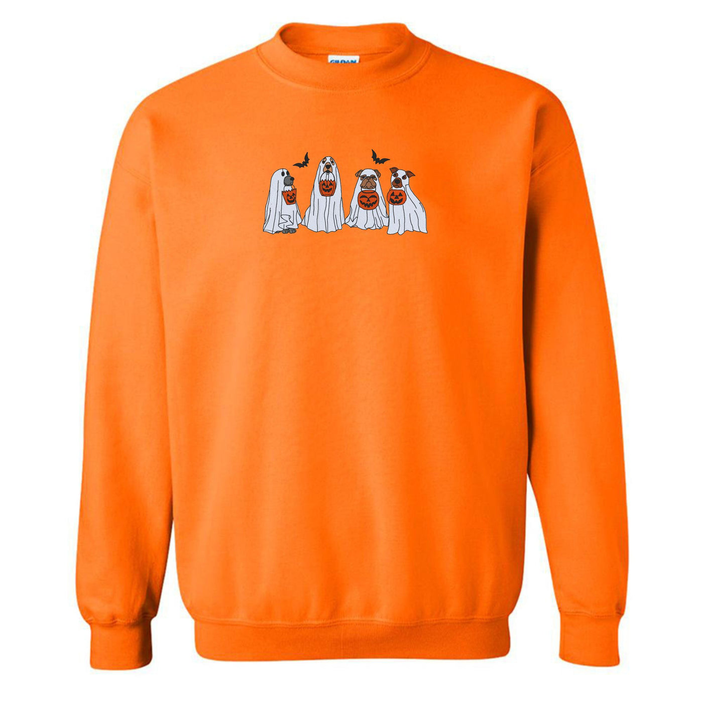 'Ghost Dogs' Embroidered Crewneck Sweatshirt