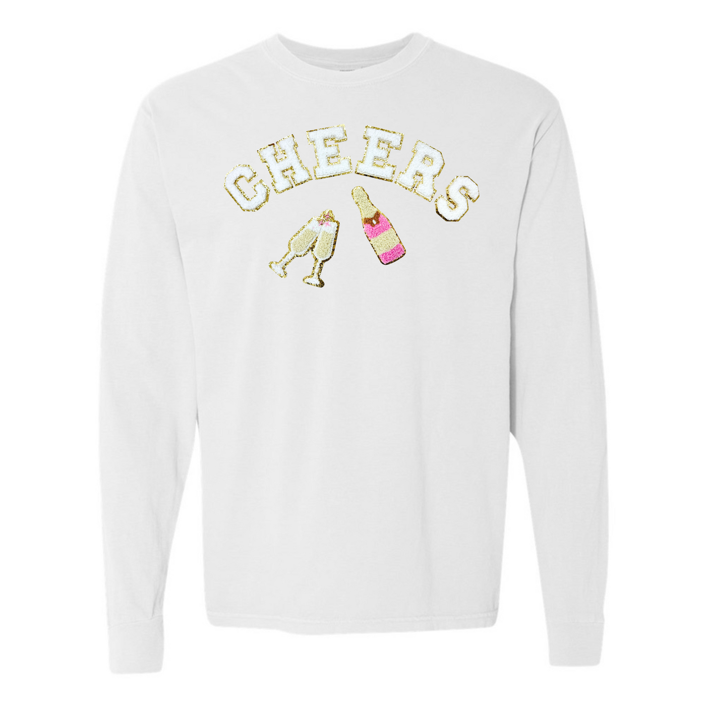 'Cheers' Letter Patch Long Sleeve