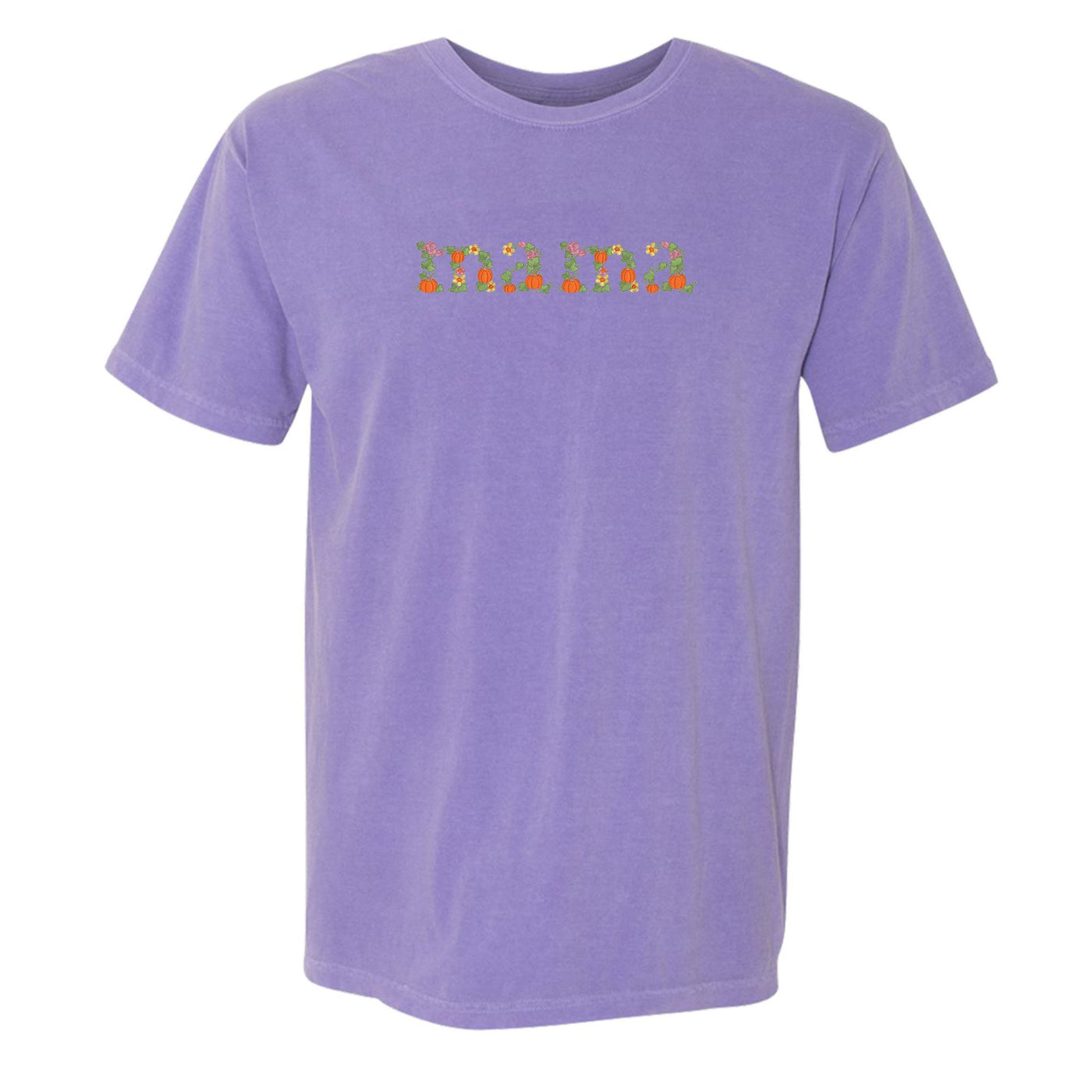 'Fall Floral Mama' Embroidered T-Shirt