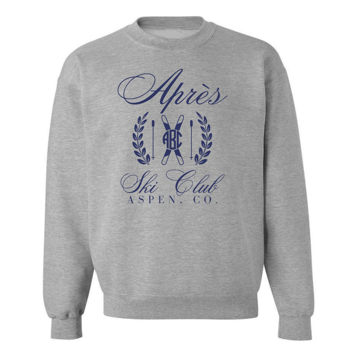 Monogrammed 'Apres Ski Club' Crewneck Sweatshirt