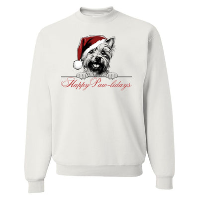 Make It Yours™ 'Happy Paw-lidays' Crewneck Sweatshirt