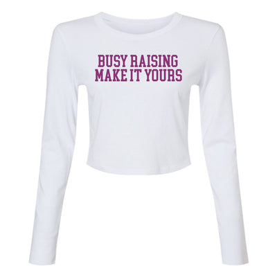 Make It Yours™ 'Busy Raising' Long Sleeve Baby Tee