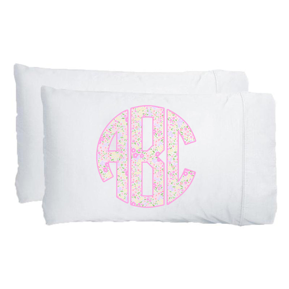 Monogrammed ‘Coquette Floral Patterns’ Pillowcases