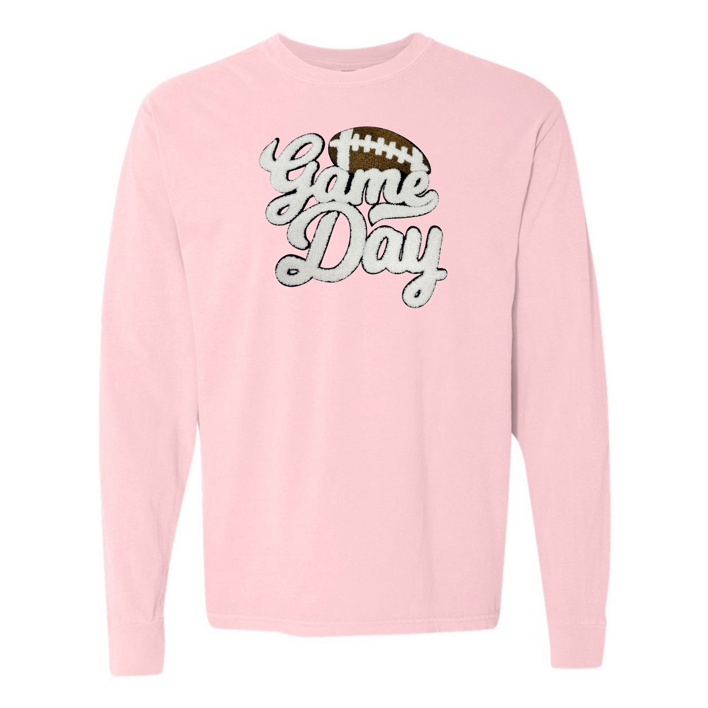 Football 'Game Day' Letter Patch Long Sleeve T-Shirt