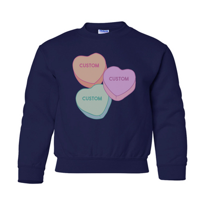 Kids Make It Yours™ 'Candy Hearts' Crewneck Sweatshirt