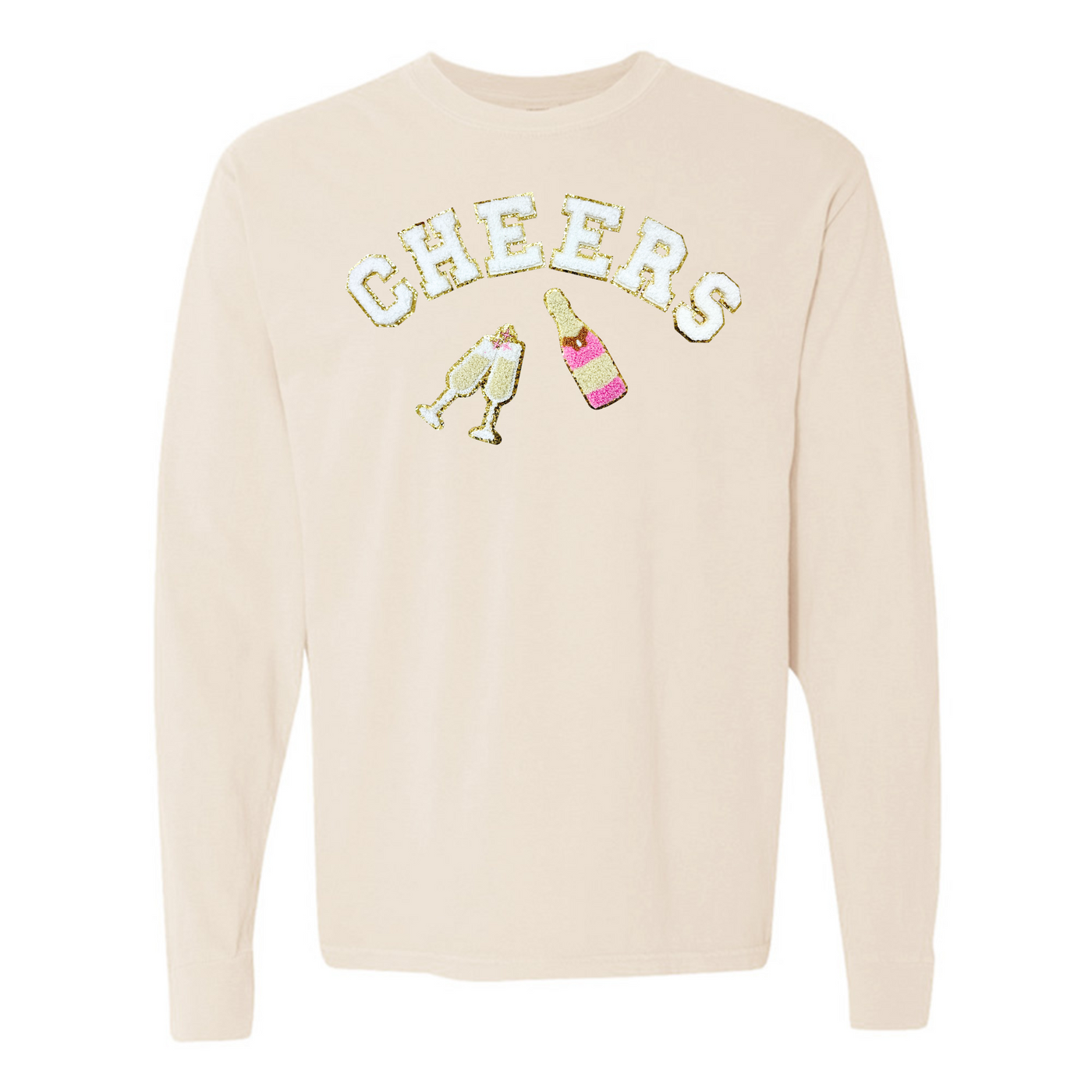 'Cheers' Letter Patch Long Sleeve
