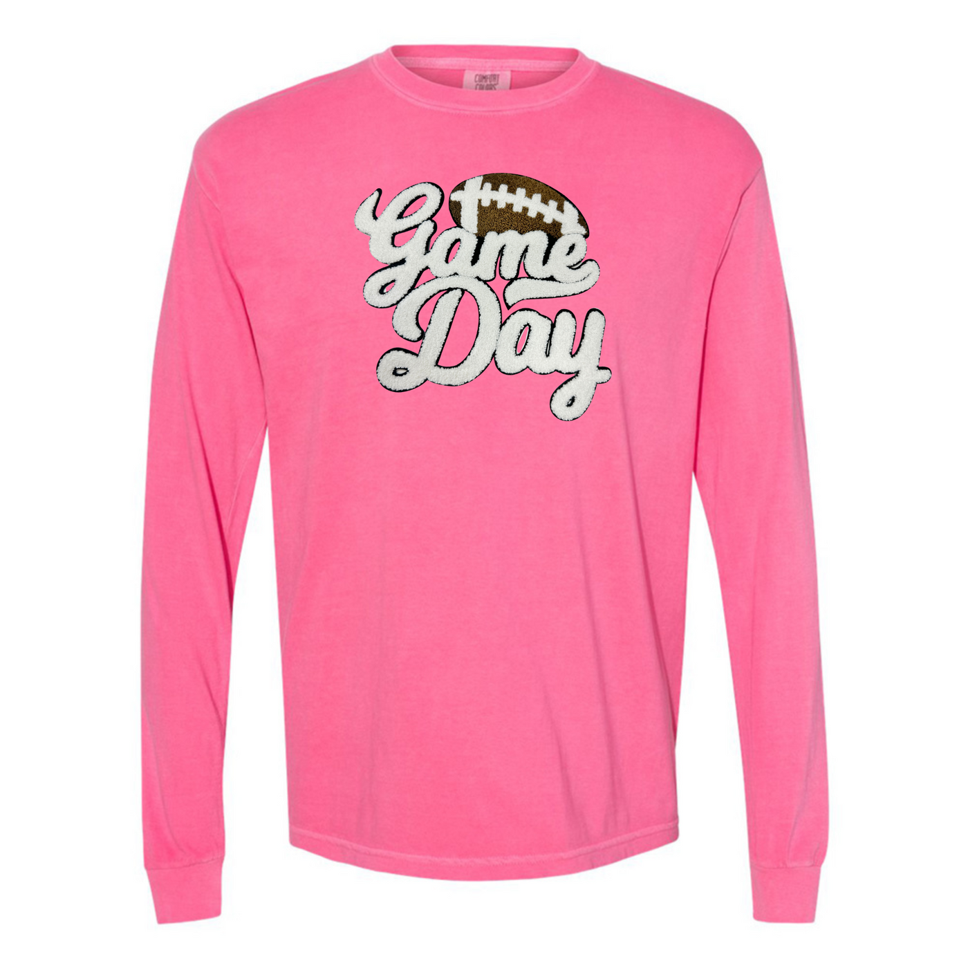 Football 'Game Day' Letter Patch Long Sleeve T-Shirt