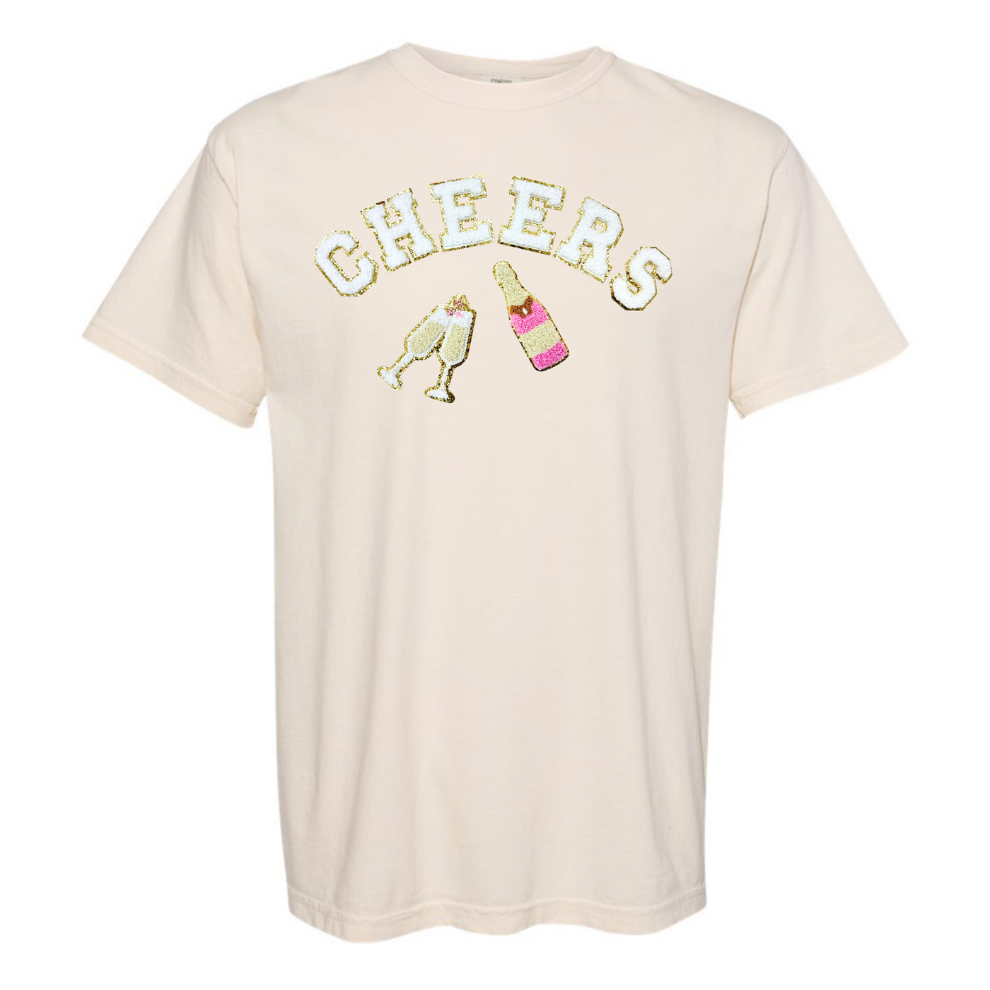 'Cheers' Letter Patch Tee