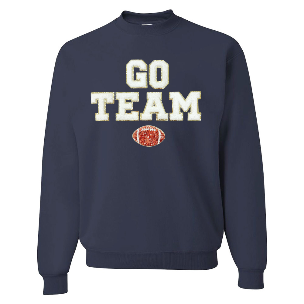 Football 'Game Day' Letter Patch Crewneck Sweatshirt