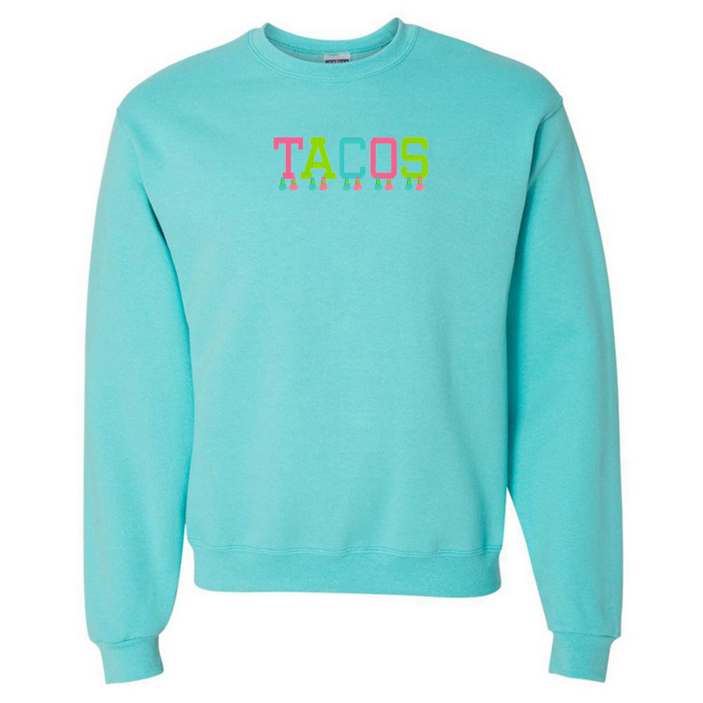 Embroidered Tasseled 'Tacos' Sweatshirt