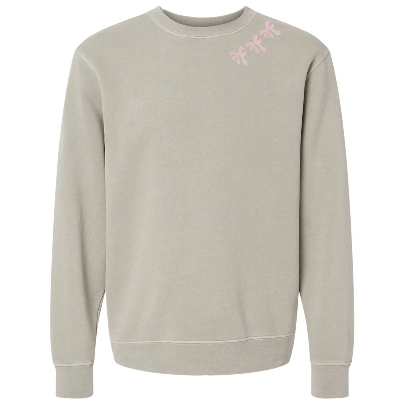 Embroidered 'Bow Collar' Cozy Crew