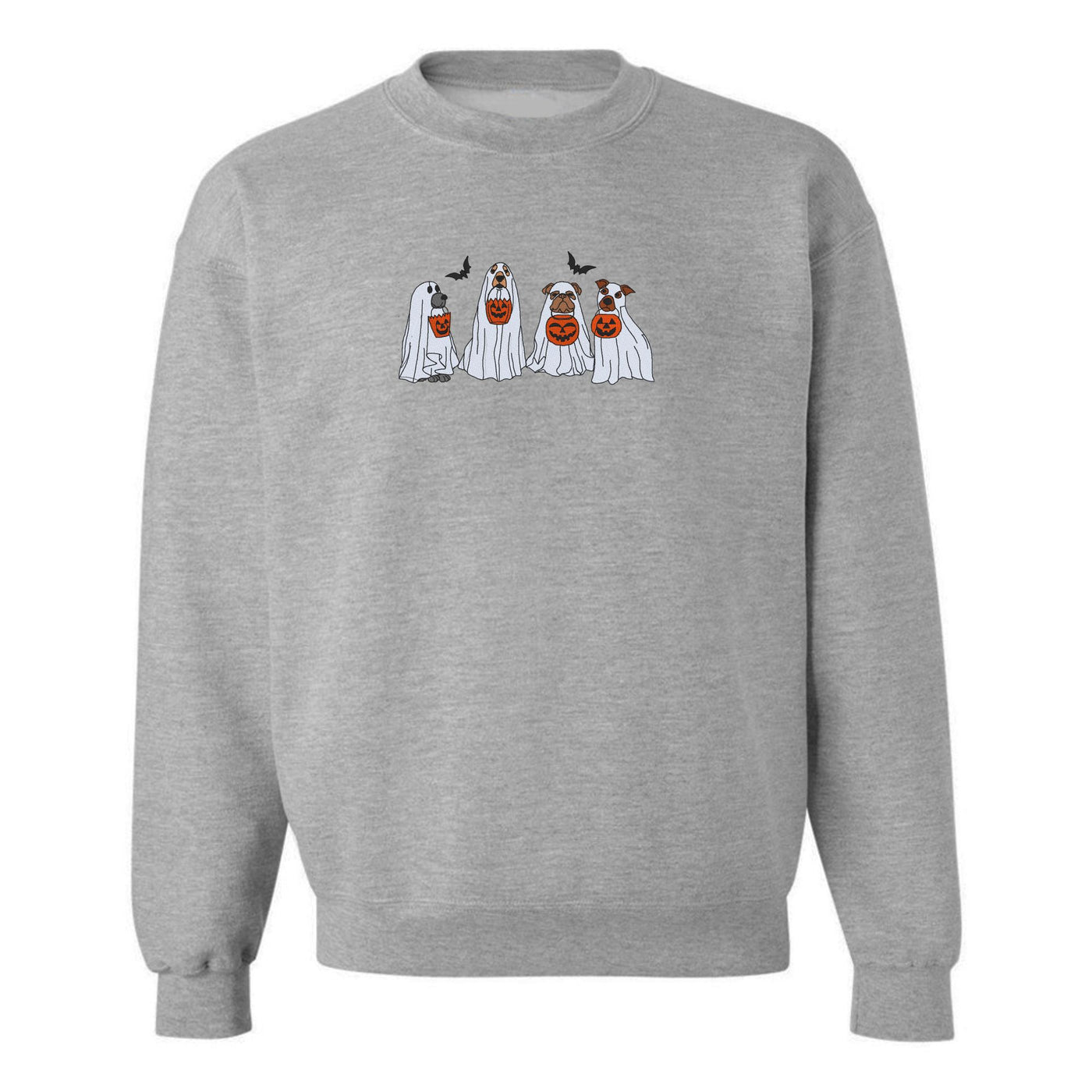 'Ghost Dogs' Embroidered Crewneck Sweatshirt