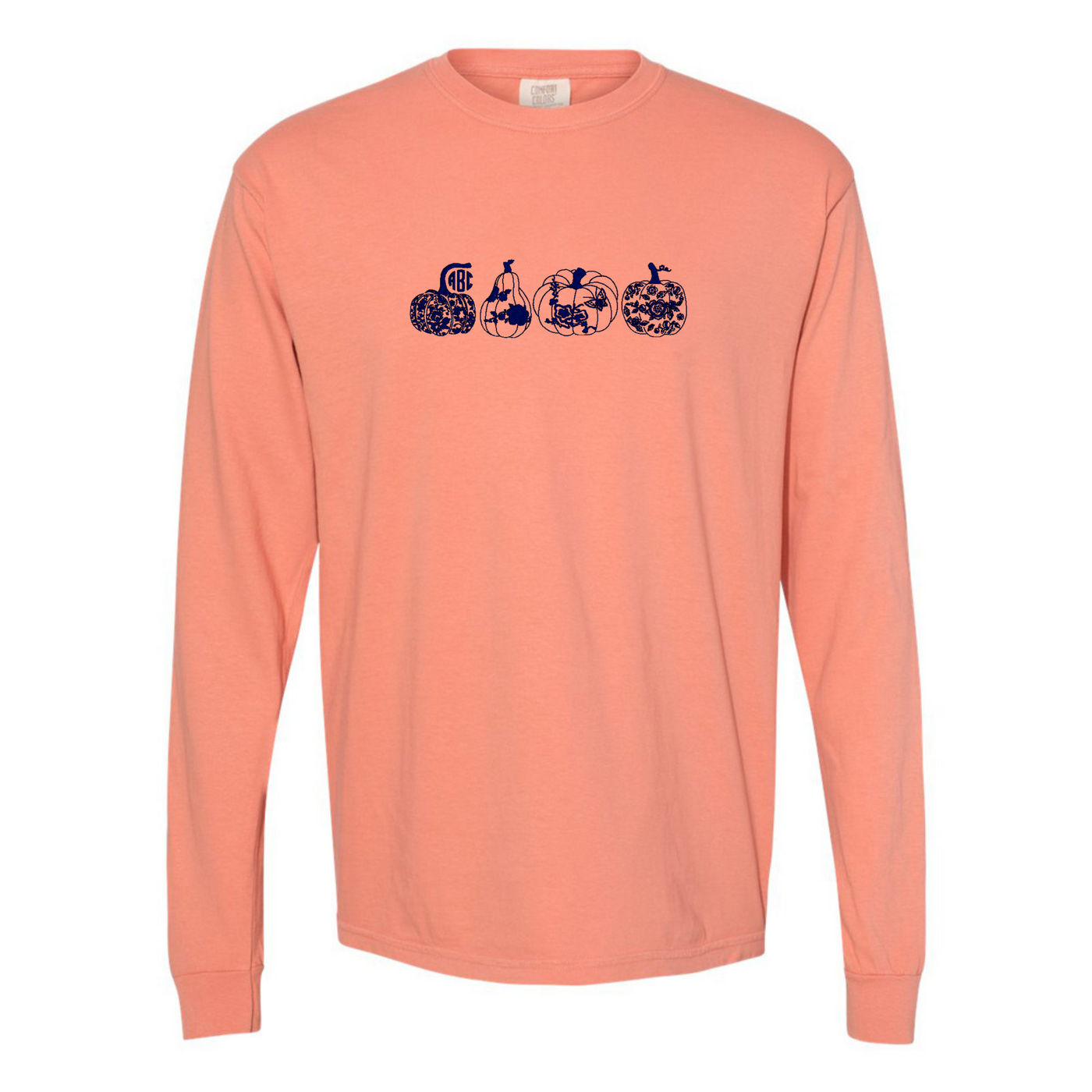 Monogrammed 'Chinoiserie Pumpkin Set' Embroidered Long Sleeve