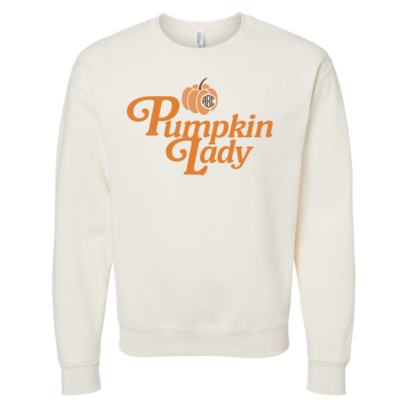 Monogrammed 'Pumpkin Lady' Crewneck Sweatshirt