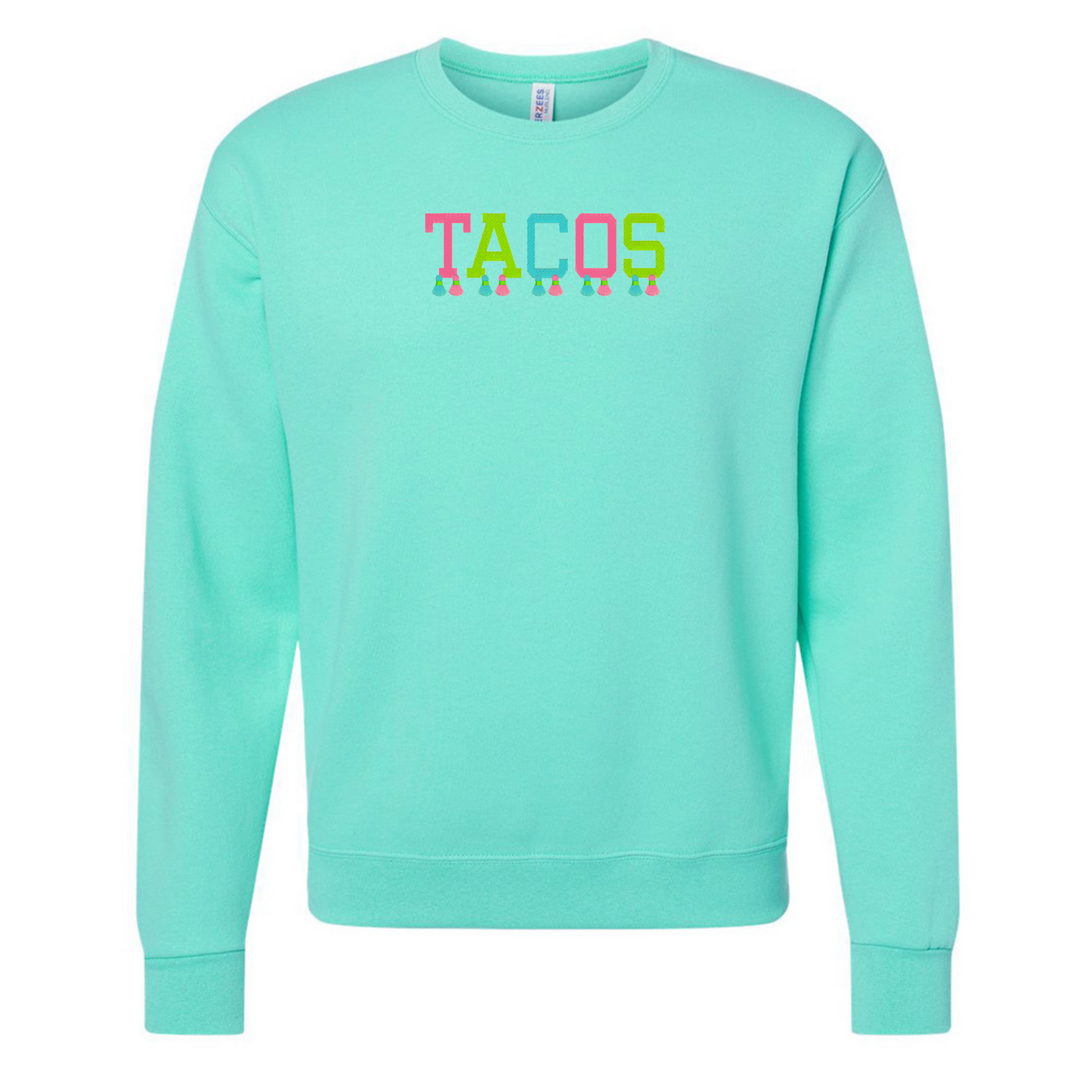 Embroidered Tasseled 'Tacos' Sweatshirt