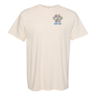 Make It Yours™ 'Floral Paw Print' T-Shirt