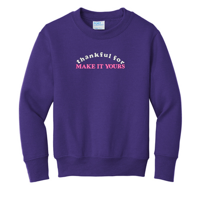 Kids Make It Yours™ 'Thankful For' Crewneck Sweatshirt