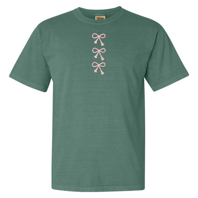 Embroidered Tasseled 'Bows' T-Shirt