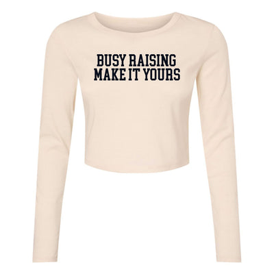 Make It Yours™ 'Busy Raising' Long Sleeve Baby Tee