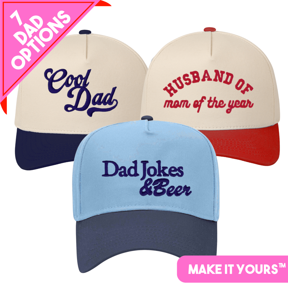 3D Embroidery 'Dad' Snapback Hat - United Monograms