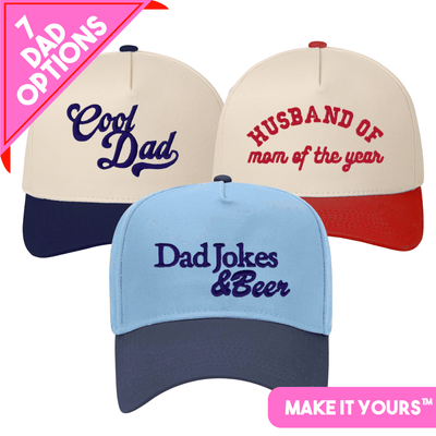 3D Embroidery 'Dad' Snapback Hat - United Monograms