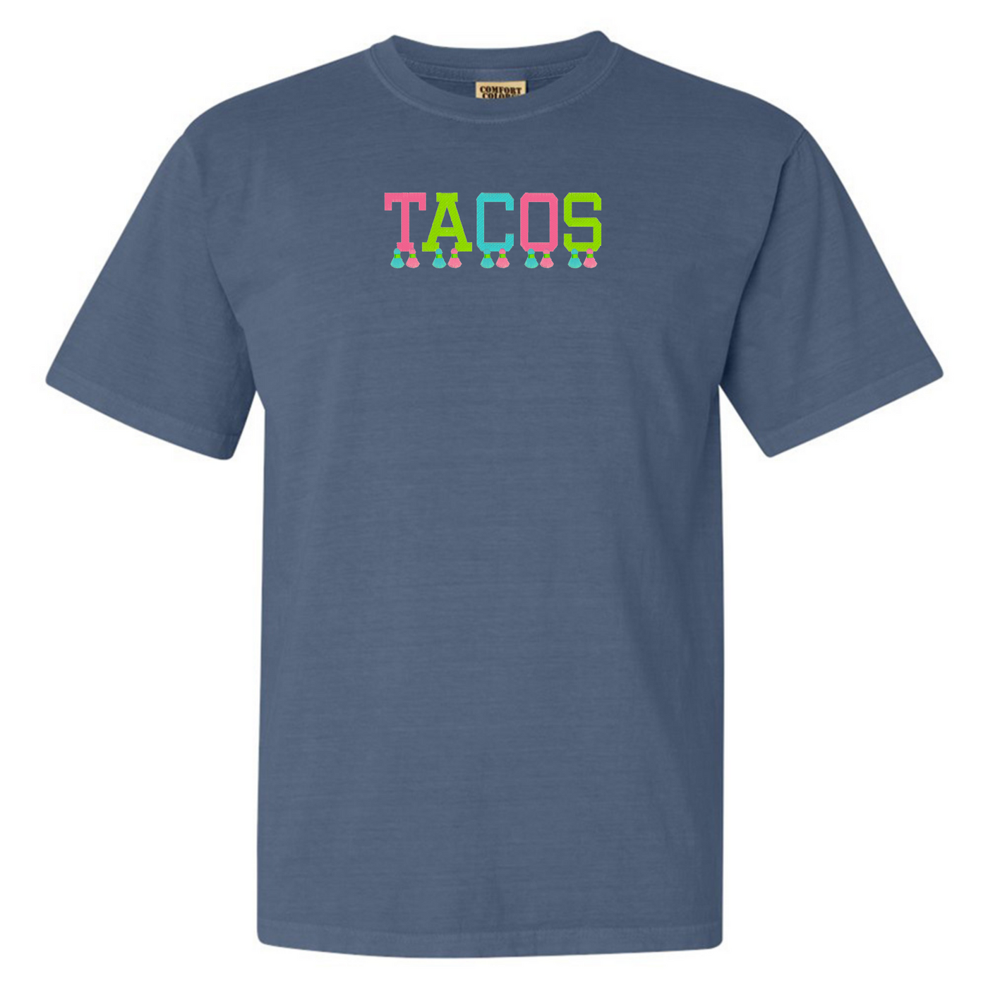 Embroidered Tasseled 'Tacos' T-Shirt