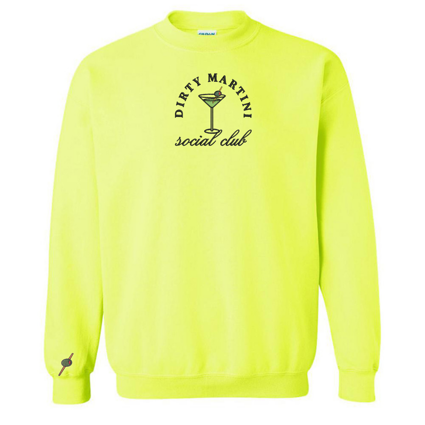 'Dirty Martini Social Club' Crewneck Sweatshirt