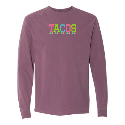 Embroidered Tasseled 'Tacos' Long Sleeve