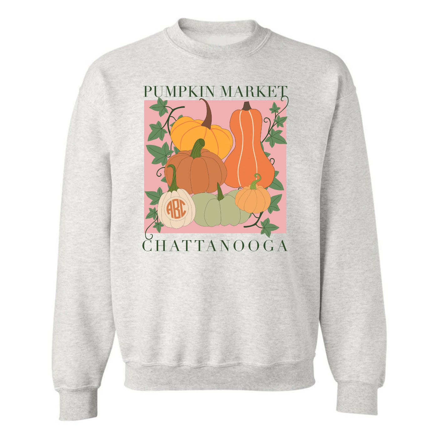 Monogrammed 'Pumpkin Market' Crewneck Sweatshirt