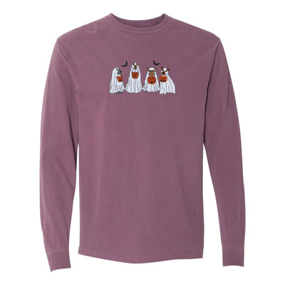 'Ghost Dogs' Embroidered Long Sleeve T-Shirt