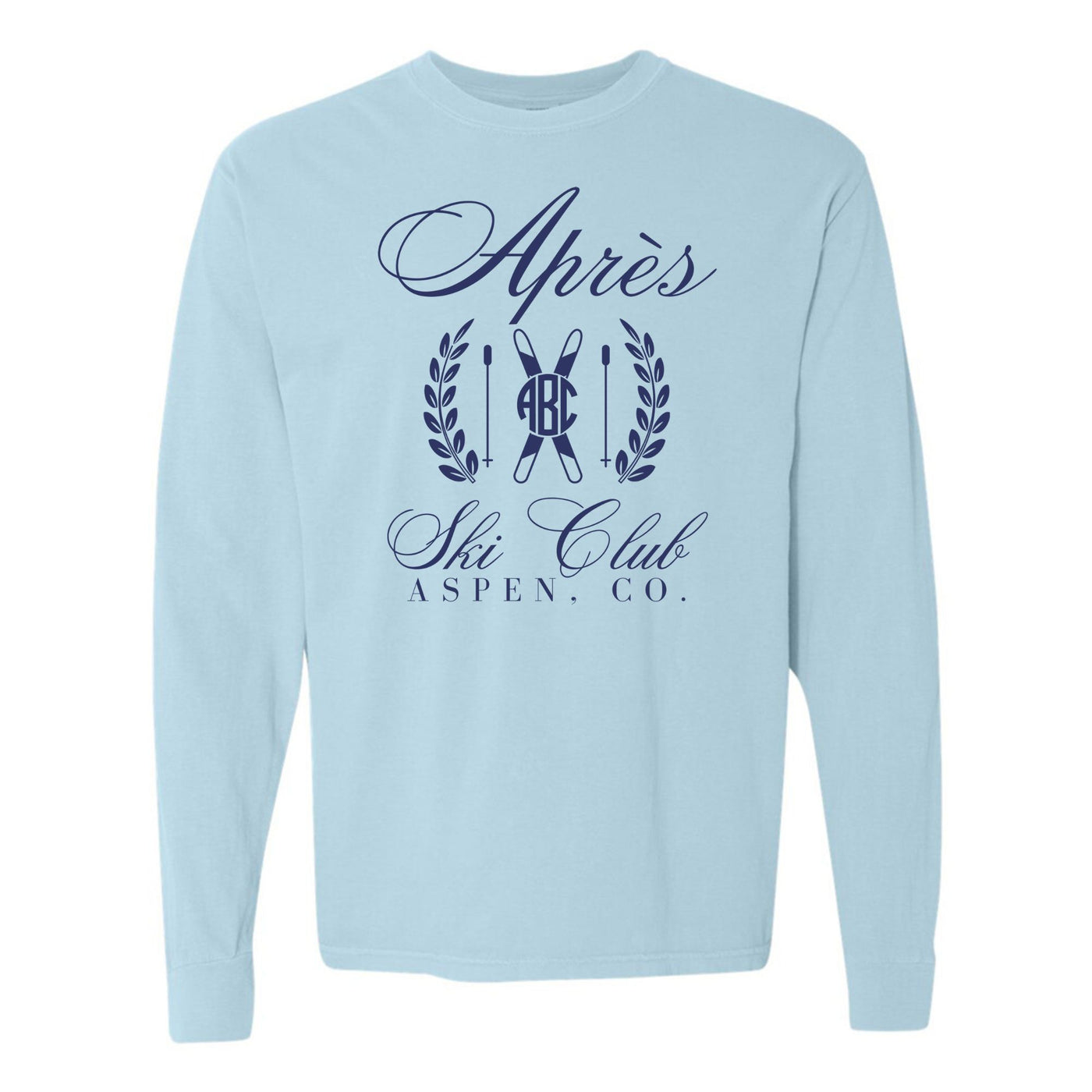 Monogrammed 'Apres Ski Club' Long Sleeve T-Shirt