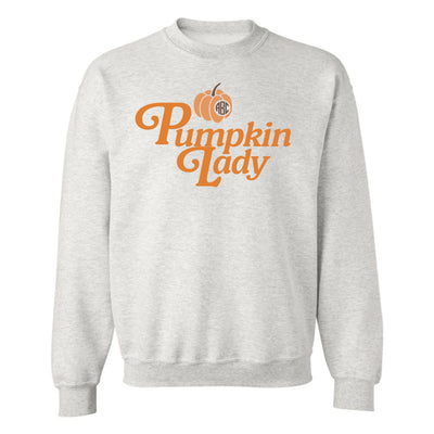 Monogrammed 'Pumpkin Lady' Crewneck Sweatshirt