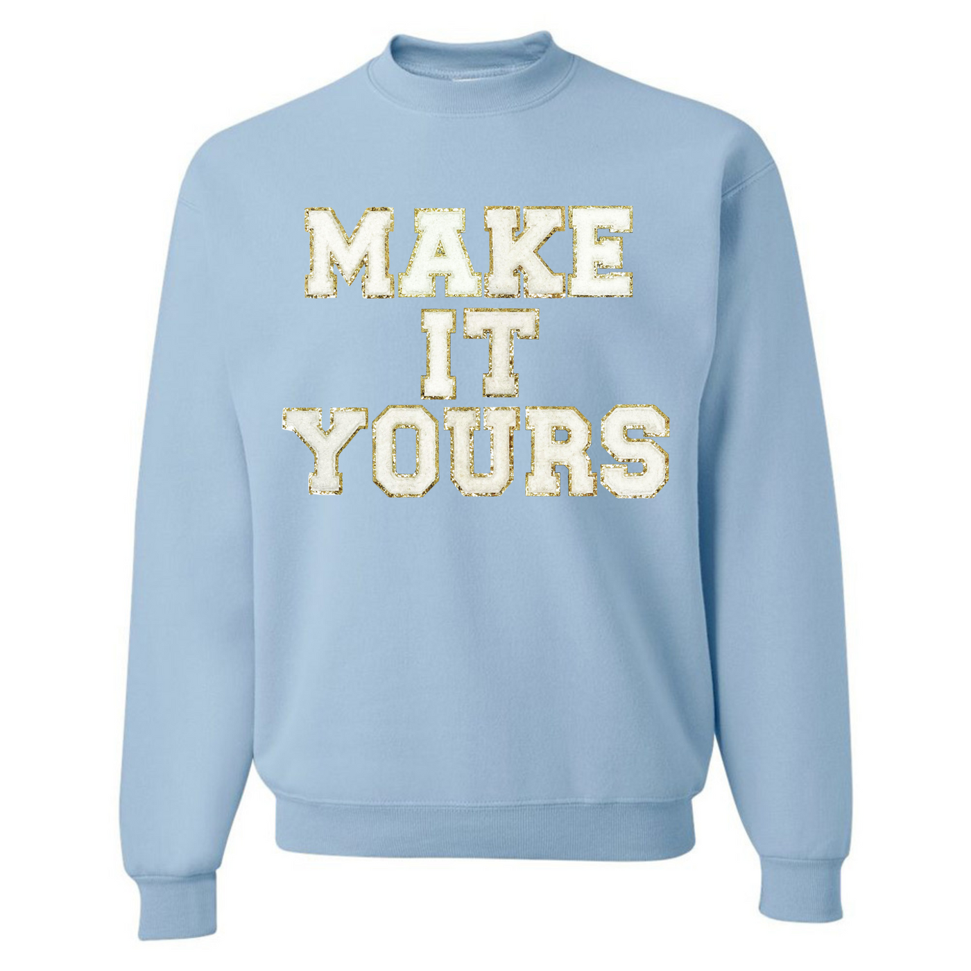 Make It Yours™ Letter Patch Crewneck Sweatshirt