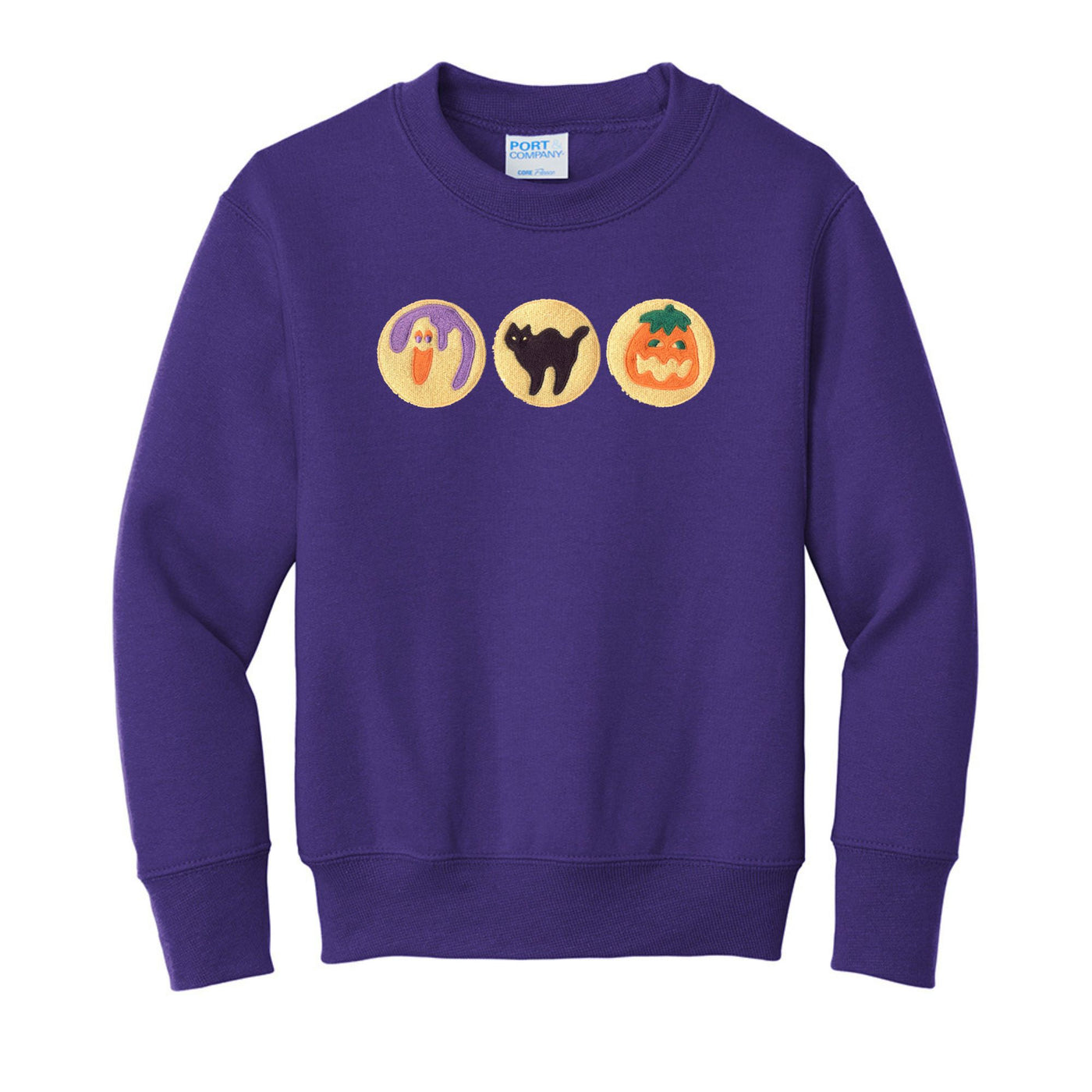 Kids 'Halloween Cookies' Embroidered Crewneck Sweatshirt
