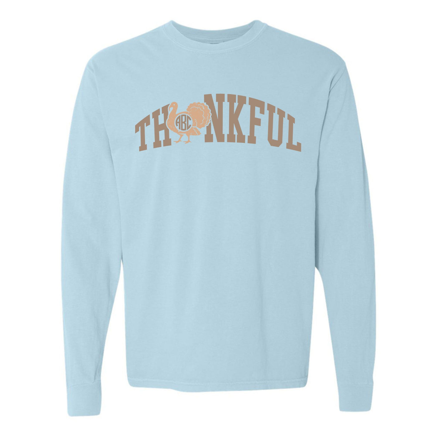Monogrammed 'Thankful' Long Sleeve T-Shirt