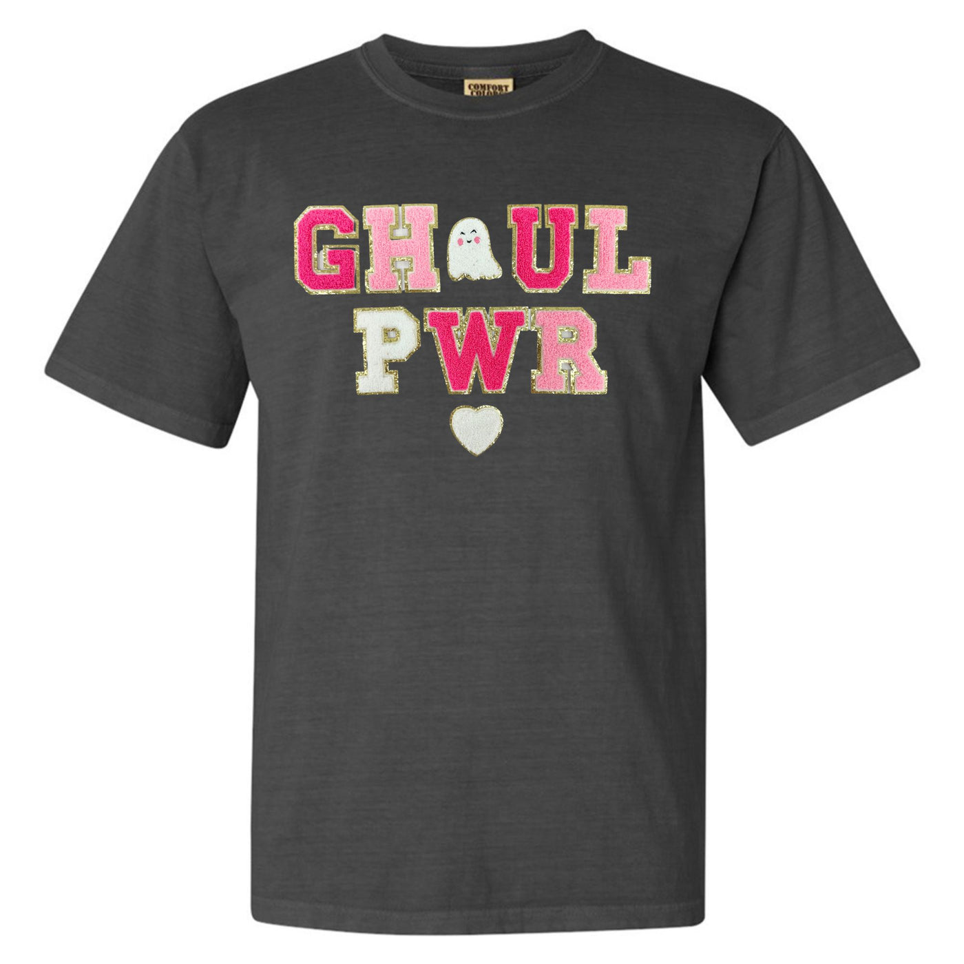 'Ghoul Pwr' Letter Patch Comfort Colors T-Shirt