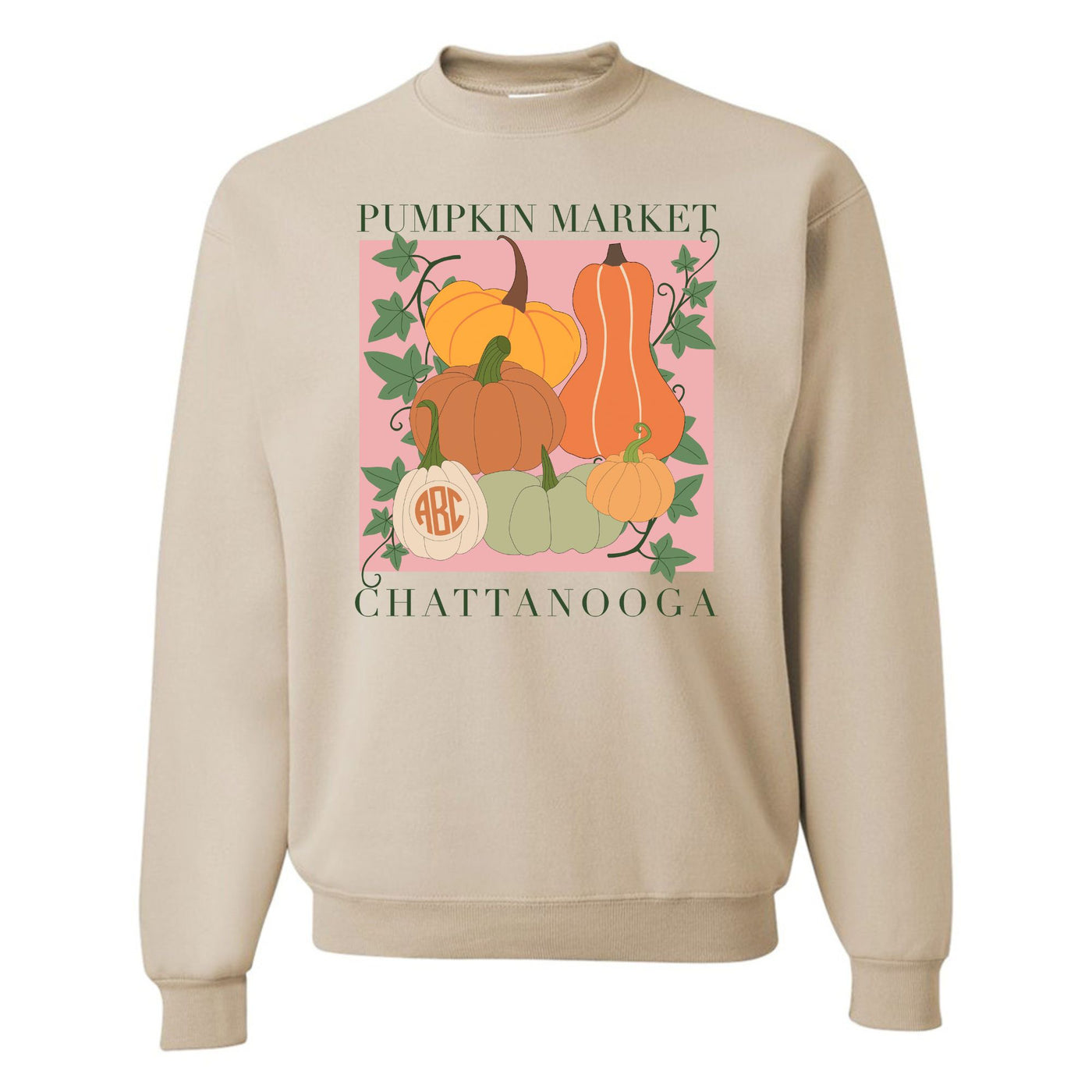 Monogrammed 'Pumpkin Market' Crewneck Sweatshirt