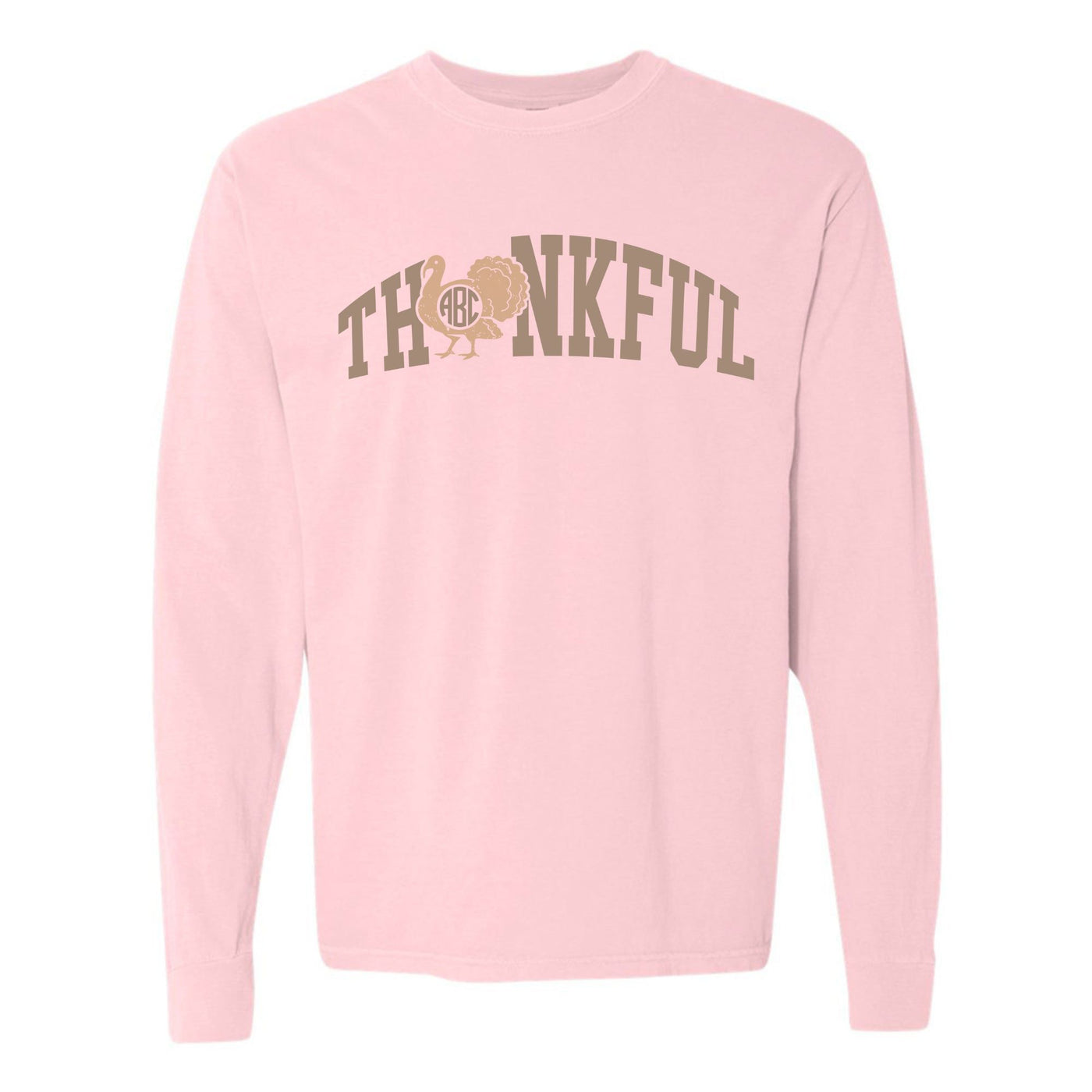 Monogrammed 'Thankful' Long Sleeve T-Shirt