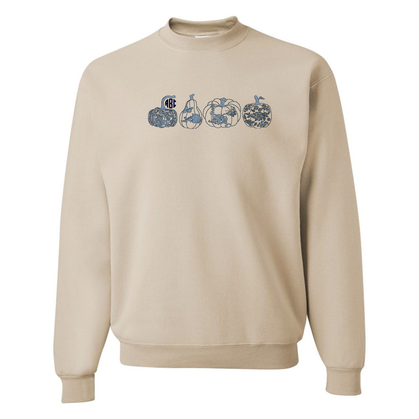 Monogrammed 'Chinoiserie Pumpkin Set' Embroidered Sweatshirt