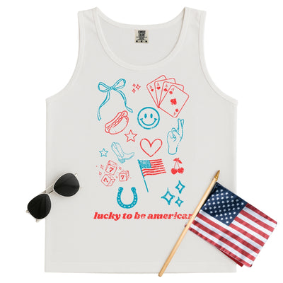 'Lucky To Be American' Tank Top