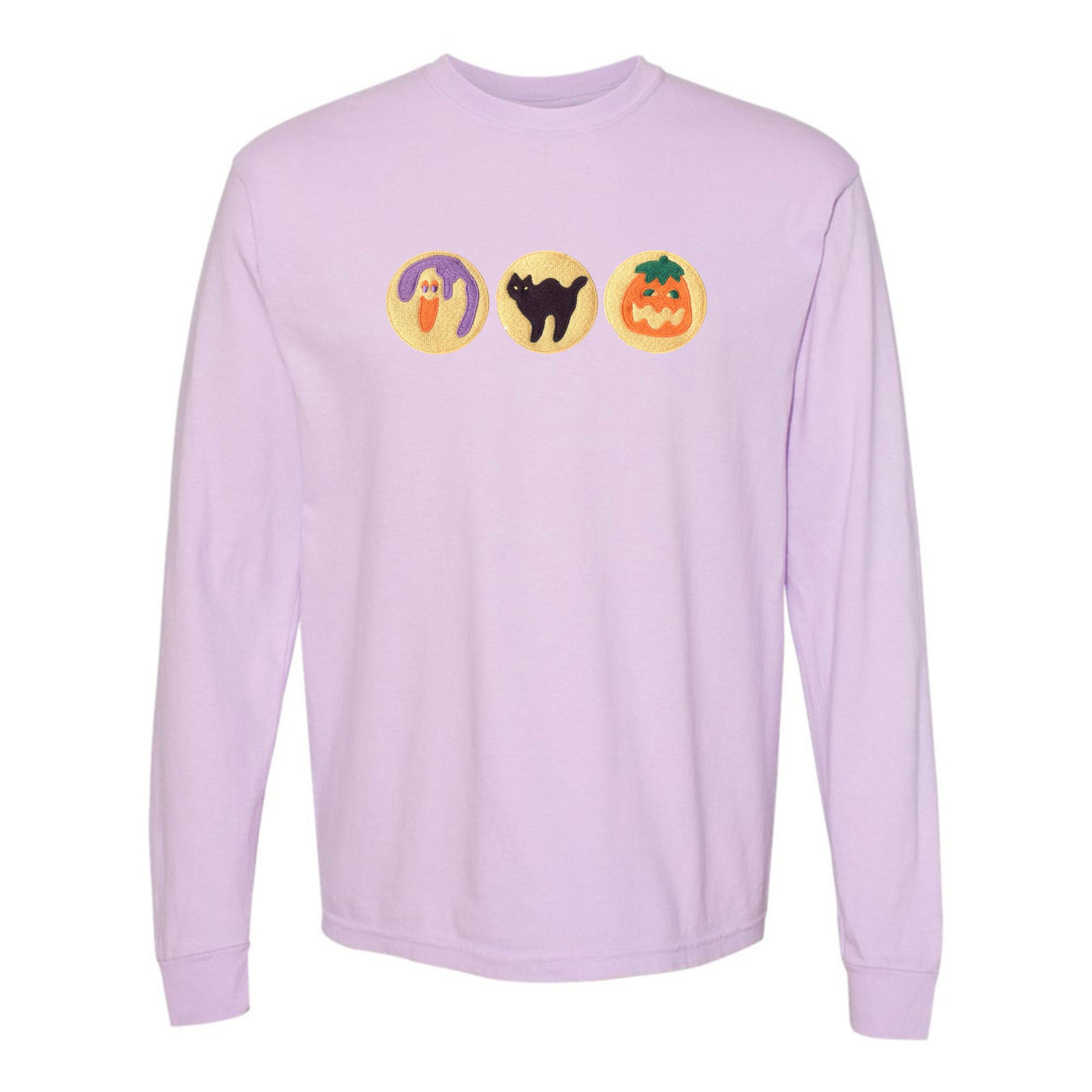 'Halloween Cookies' Embroidered Long Sleeve T-Shirt