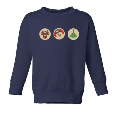 Toddler 'Christmas Cookies' Embroidered Crewneck Sweatshirt
