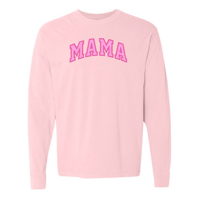 Glitter Embroidery ‘Mama’ Long Sleeve T-Shirt