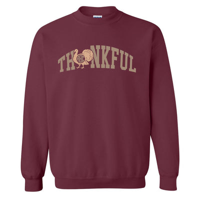 Monogrammed 'Thankful' Crewneck Sweatshirt